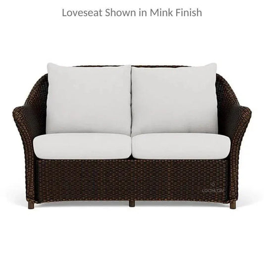 Weekend Retreat 3 Piece Wicker Loveseat & Rocker Set-Outdoor Lounge Sets-Lloyd Flanders-LOOMLAN