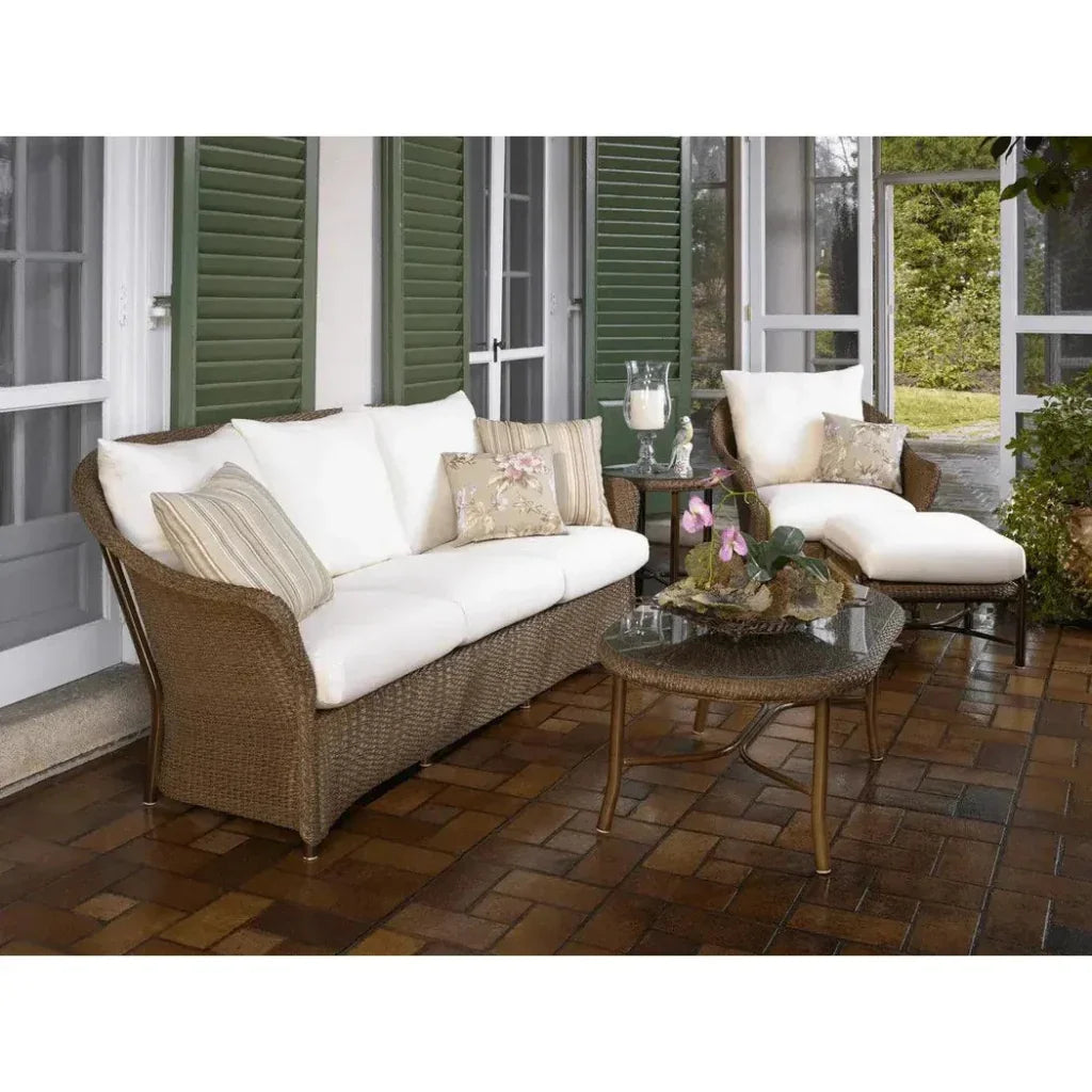 Weekend Retreat 43" Oval Cocktail Table Lloyd Flanders-Outdoor Coffee Tables-Lloyd Flanders-LOOMLAN