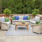 Weekend Retreat 6 PC Lounge Set Tables Lloyd Flanders-Outdoor Lounge Sets-Lloyd Flanders-LOOMLAN