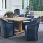 Weekend Retreat 7 PC Teak Table Set Wicker Chairs-Outdoor Dining Sets-Lloyd Flanders-LOOMLAN