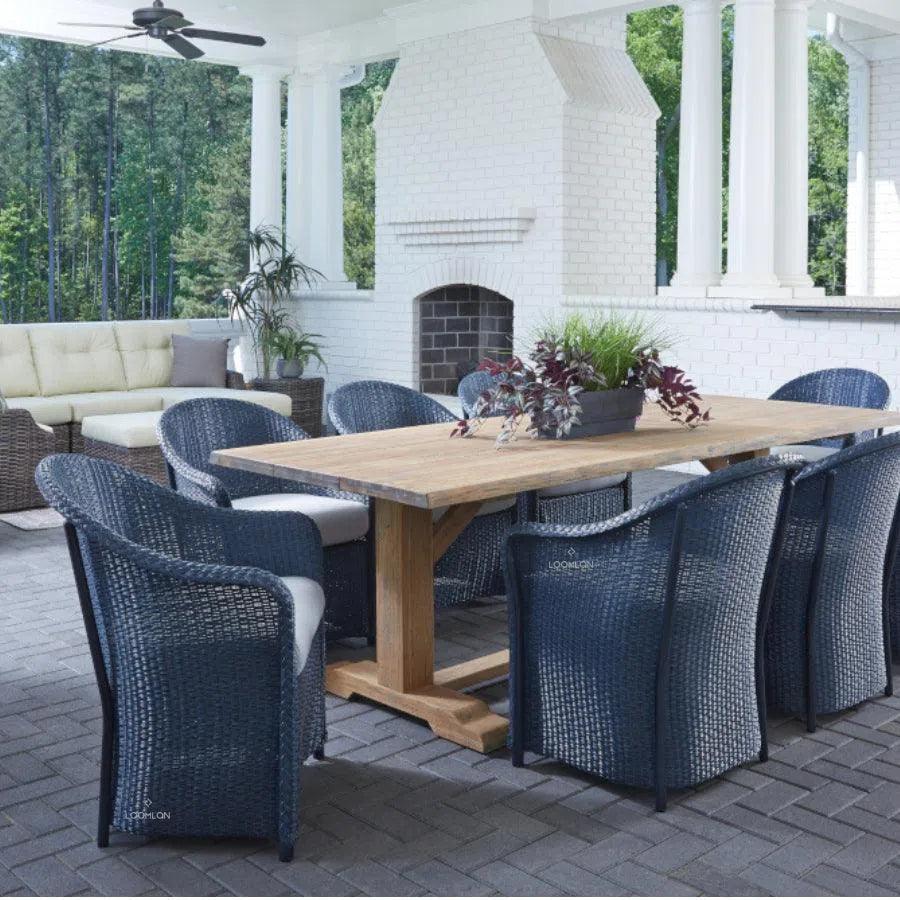 Weekend Retreat Dining Chair All Weather Wicker-Outdoor Dining Chairs-Lloyd Flanders-LOOMLAN