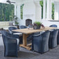 Weekend Retreat Dining Table Set For 8 Wicker Chairs-Outdoor Dining Sets-Lloyd Flanders-LOOMLAN