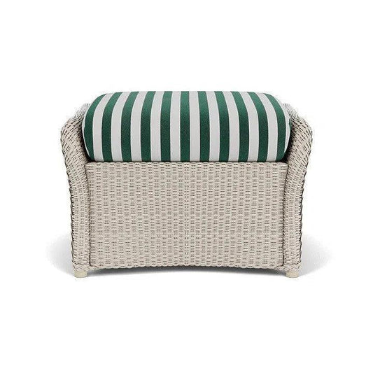 Weekend Retreat Ottoman All Weather Wicker-Outdoor Ottomans-Lloyd Flanders-LOOMLAN