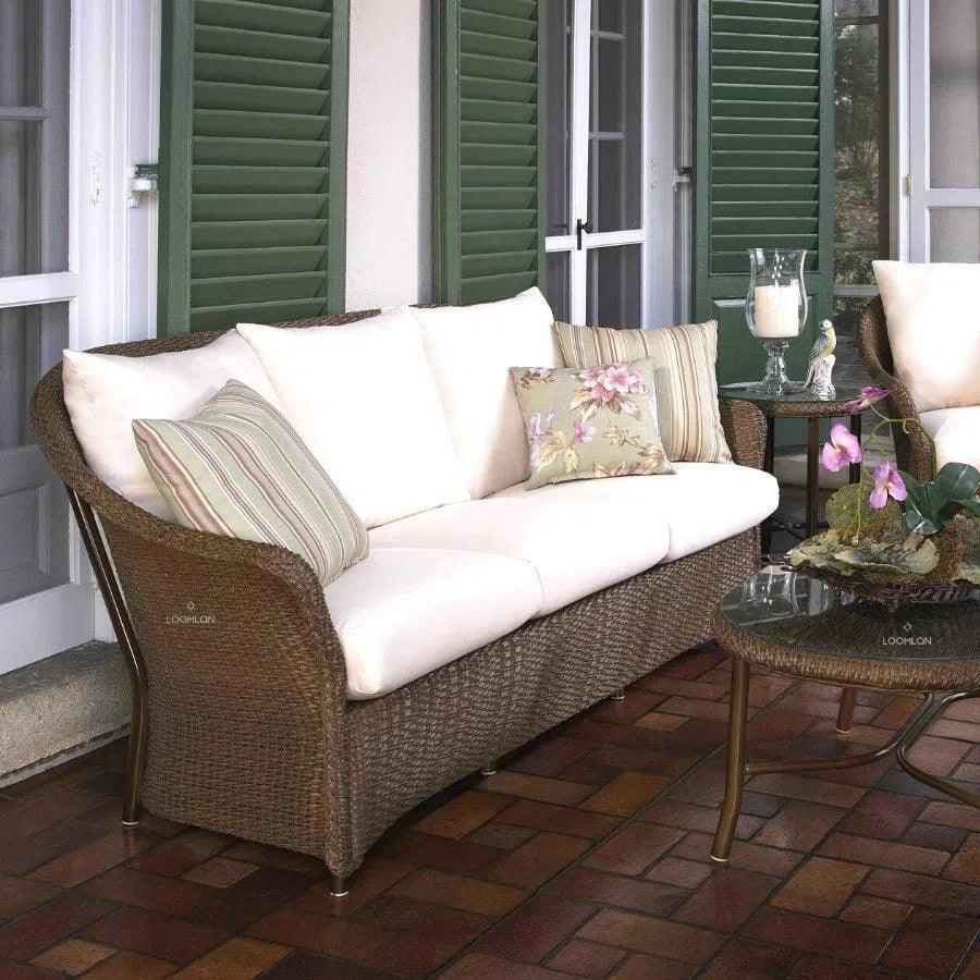 Weekend Retreat Outdoor Loveseat All Weather Wicker - LOOMLAN - Lloyd Flanders - Outdoor Sofas & Loveseats