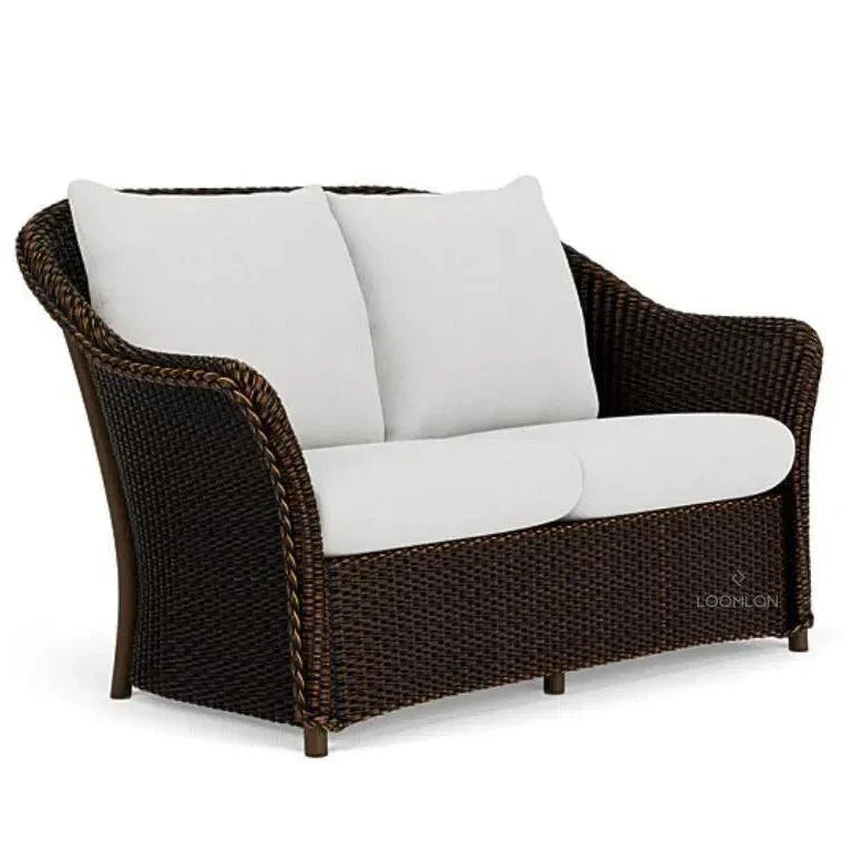 Weekend Retreat Outdoor Loveseat All Weather Wicker - LOOMLAN - Lloyd Flanders - Outdoor Sofas & Loveseats