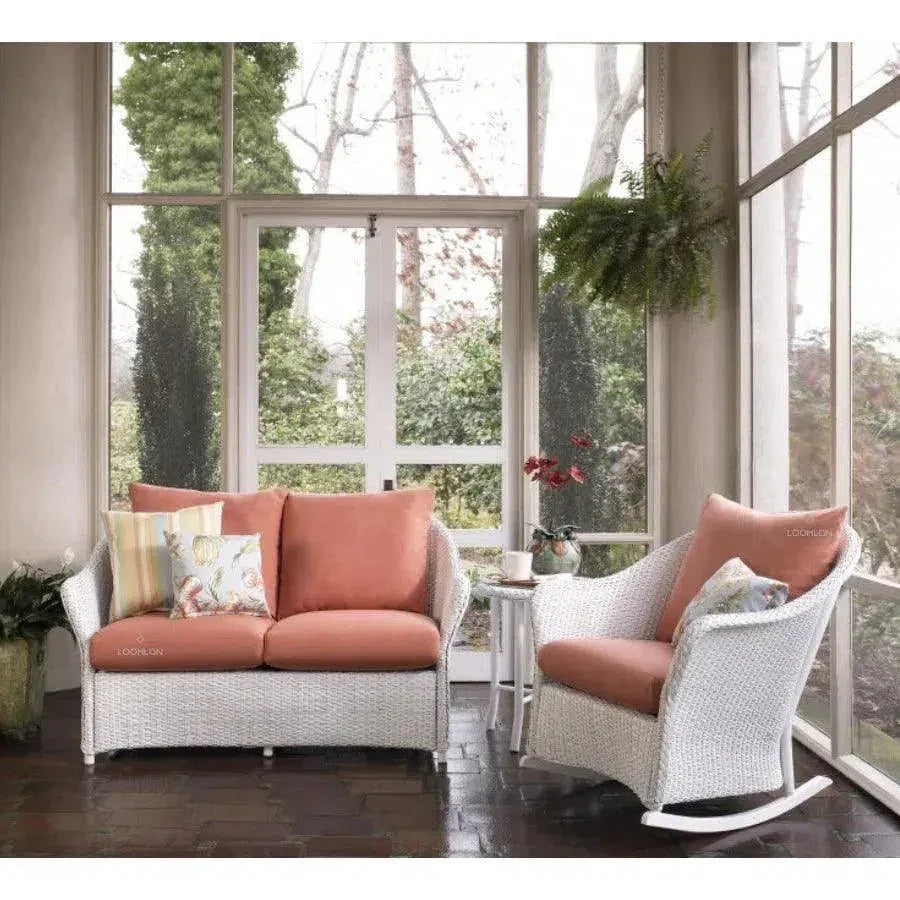 Weekend Retreat Replacement Cushions For Loveseat-Outdoor Replacement Cushions-Lloyd Flanders-LOOMLAN