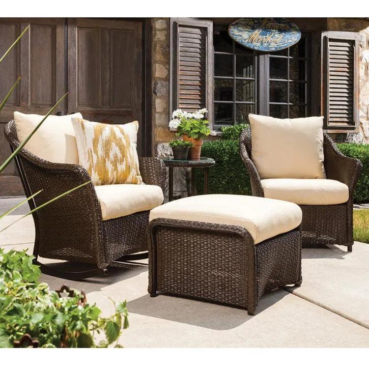 Weekend Retreat Rocker Lounge Chair Set Ottoman-Outdoor Lounge Sets-Lloyd Flanders-LOOMLAN
