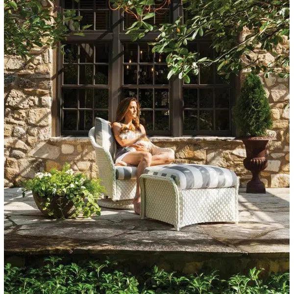 Weekend Retreat Swivel Lounge Chair Set Ottoman-Outdoor Lounge Sets-Lloyd Flanders-LOOMLAN
