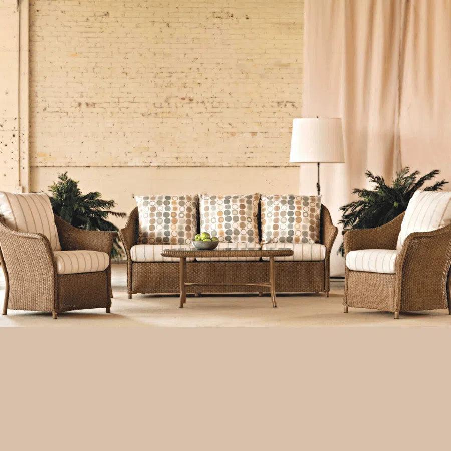 Weekend Retreat Wicker Sofa Lounge Set Lloyd Flanders-Outdoor Lounge Sets-Lloyd Flanders-LOOMLAN