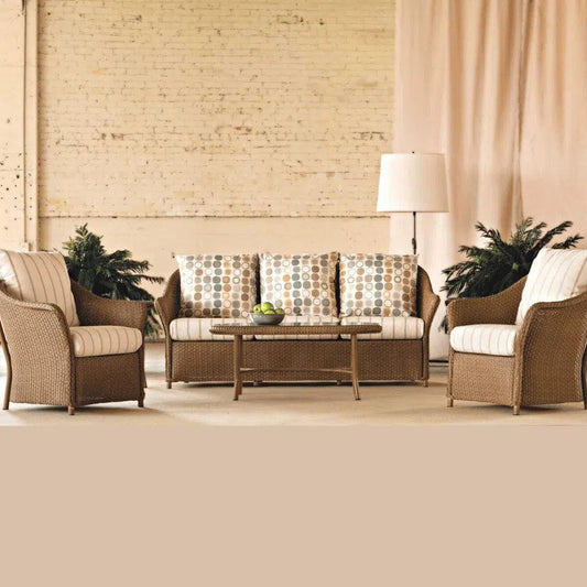 Weekend Retreat Wicker Sofa Lounge Set Lloyd Flanders-Outdoor Lounge Sets-Lloyd Flanders-LOOMLAN