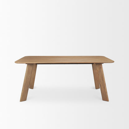 Welborn Dark Brown Wood Dining Table-Dining Tables-Mercana-LOOMLAN