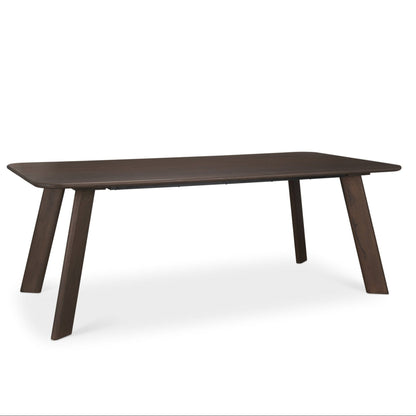 Welborn Dark Brown Wood Dining Table-Dining Tables-Mercana-Large-Dark Brown-LOOMLAN