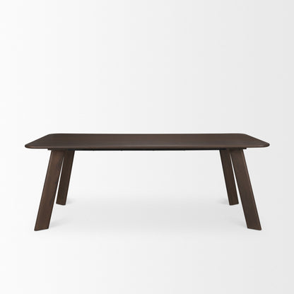 Welborn Dark Brown Wood Dining Table-Dining Tables-Mercana-LOOMLAN