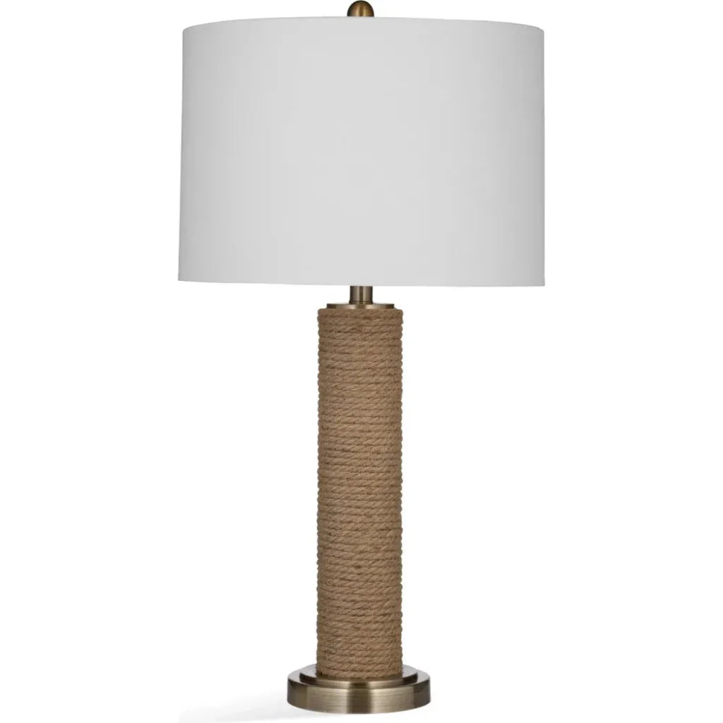 Welch Metal and Linen Rope Brown Table Lamp - LOOMLAN - Bassett Mirror - Table Lamps