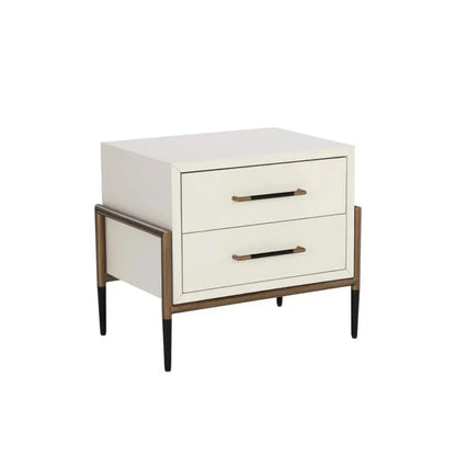 Weldrick Iron Based Wooden Nightstand - LOOMLAN - SUNPAN - Nightstands