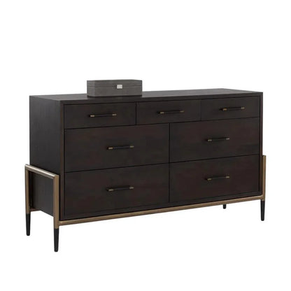 Weldrick Solid Wood Dresser On Stand - LOOMLAN - SUNPAN - Dressers