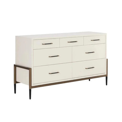 Weldrick Solid Wood Dresser On Stand - LOOMLAN - SUNPAN - Dressers