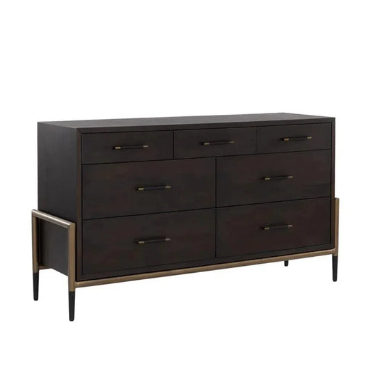 Weldrick Solid Wood Dresser On Stand - LOOMLAN - SUNPAN - Dressers
