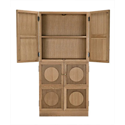 Wellington Hutch Armoire Tall Bookcase Cabinet, White - LOOMLAN - Noir - Bookcases