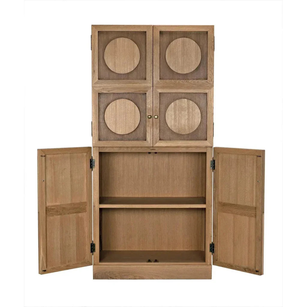 Wellington Hutch Armoire Tall Bookcase Cabinet, White - LOOMLAN - Noir - Bookcases