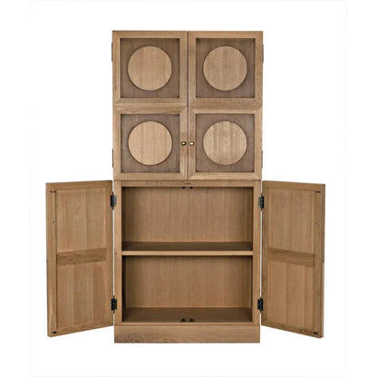 Wellington Hutch Armoire Tall Bookcase Cabinet, White - LOOMLAN - Noir - Bookcases