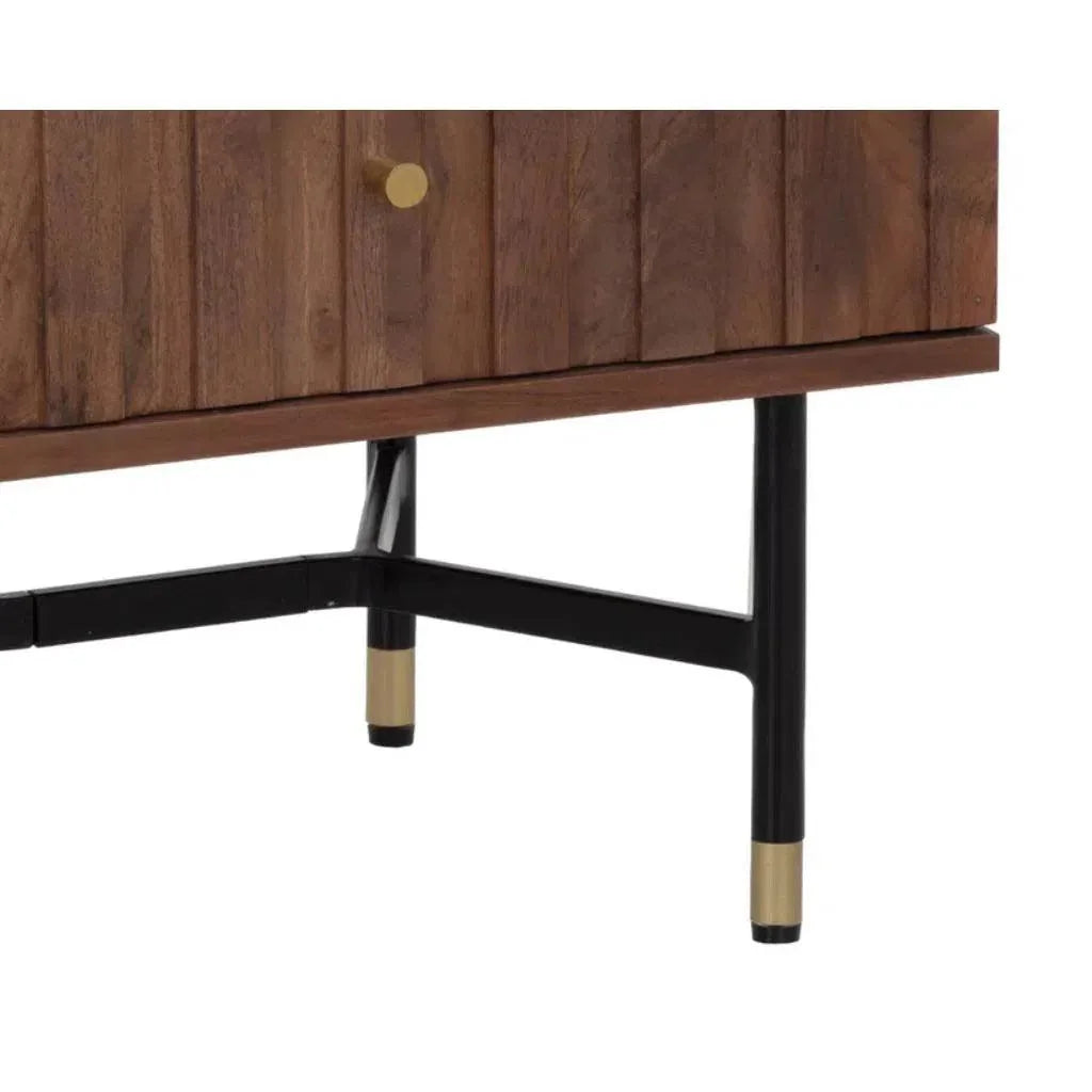 Wellington Wooden Marble Nightstand - LOOMLAN - SUNPAN - Nightstands