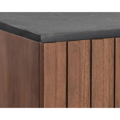 Wellington Wooden Marble Nightstand - LOOMLAN - SUNPAN - Nightstands