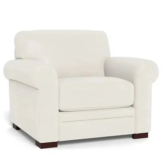 Wenton Mondern Leather Club Chair Rolled Arms - LOOMLAN - Uptown Sebastian - Club Chairs