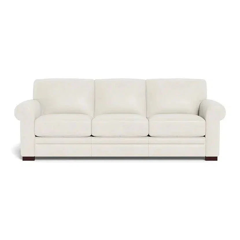 Wenton Mondern Leather Couch Rolled Arms - LOOMLAN - Uptown Sebastian - Sofas & Loveseats