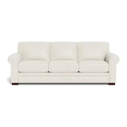 Wenton Mondern Leather Couch Rolled Arms - LOOMLAN - Uptown Sebastian - Sofas & Loveseats
