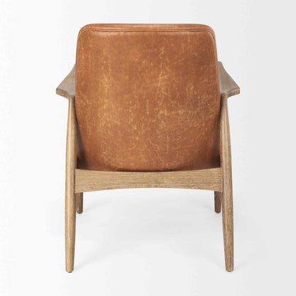 Westan Leather Modern Accent Chair