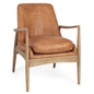 Westan Leather Modern Accent Chair