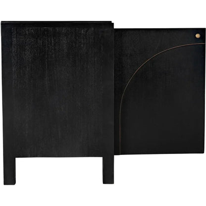 Weston Sideboard, Hand Rubbed Black Light Brown Trim - LOOMLAN - Noir - Sideboards