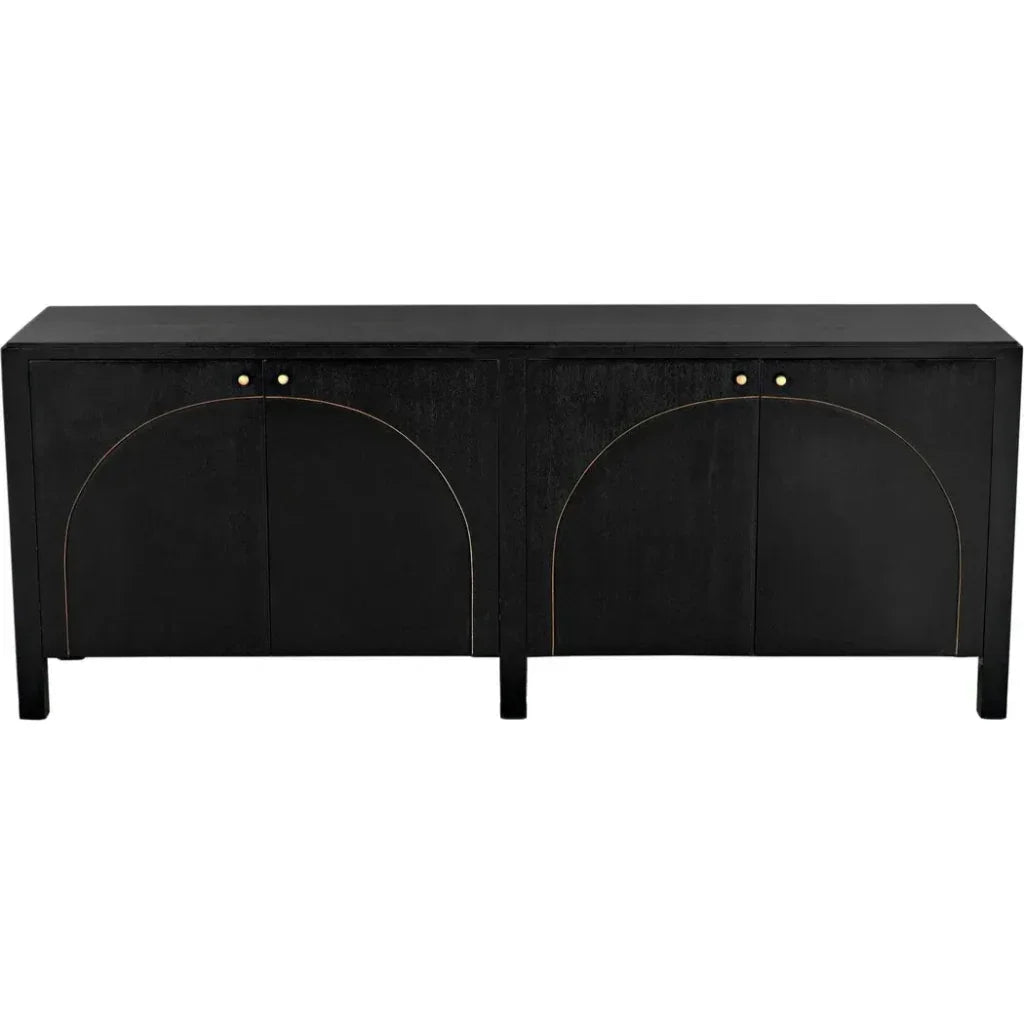 Weston Sideboard, Hand Rubbed Black Light Brown Trim - LOOMLAN - Noir - Sideboards