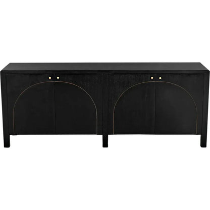 Weston Sideboard, Hand Rubbed Black Light Brown Trim - LOOMLAN - Noir - Sideboards