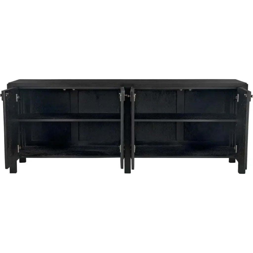 Weston Sideboard, Hand Rubbed Black Light Brown Trim - LOOMLAN - Noir - Sideboards