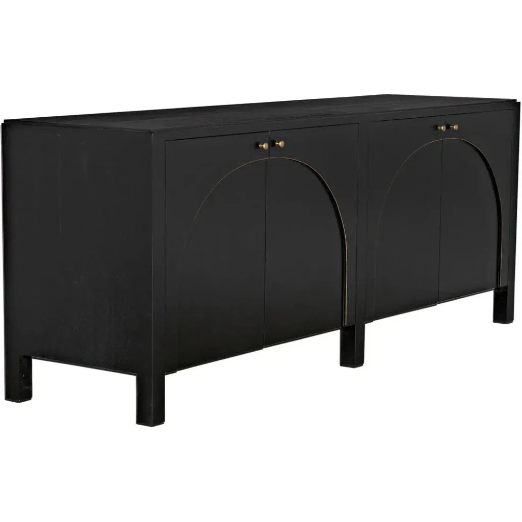 Weston Sideboard, Hand Rubbed Black Light Brown Trim - LOOMLAN - Noir - Sideboards