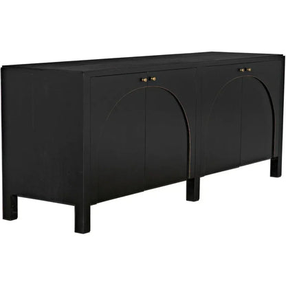 Weston Sideboard, Hand Rubbed Black Light Brown Trim - LOOMLAN - Noir - Sideboards