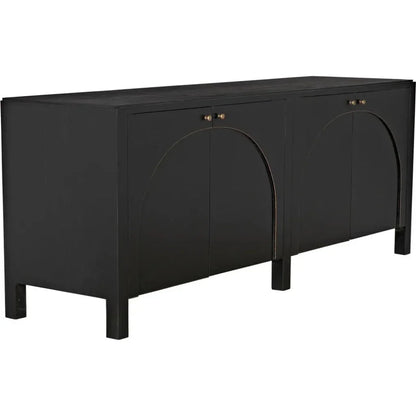 Weston Sideboard, Hand Rubbed Black Light Brown Trim - LOOMLAN - Noir - Sideboards