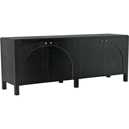Weston Sideboard, Hand Rubbed Black Light Brown Trim - LOOMLAN - Noir - Sideboards