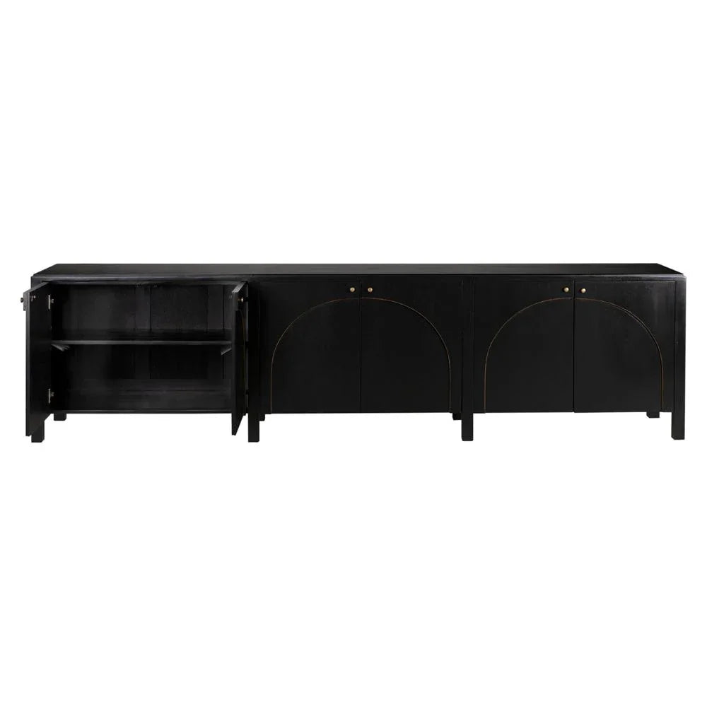 Weston Wooden Hand Rubbed Black Sideboard - LOOMLAN - Noir - Sideboards