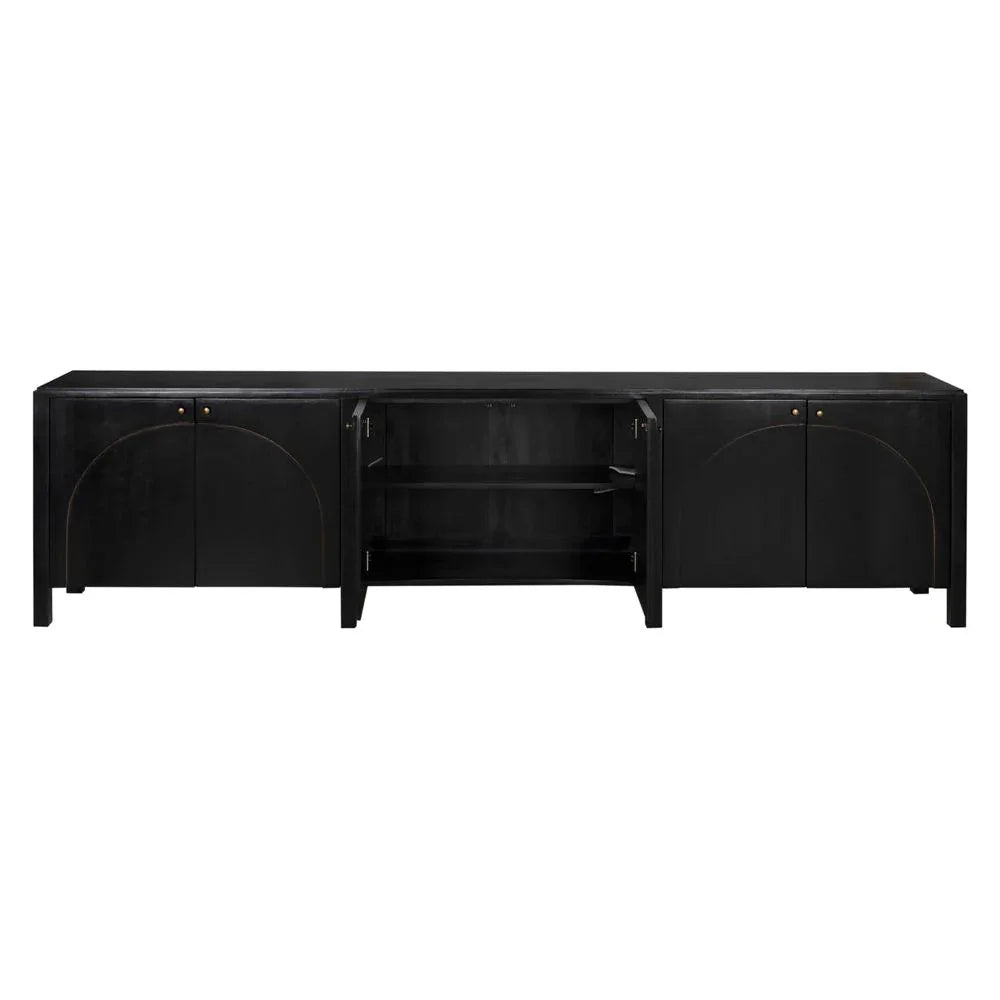 Weston Wooden Hand Rubbed Black Sideboard - LOOMLAN - Noir - Sideboards