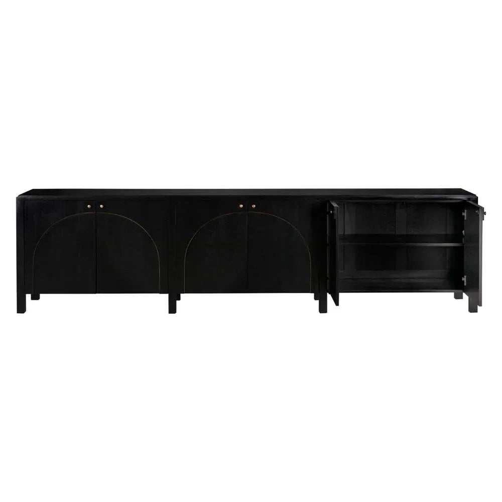 Weston Wooden Hand Rubbed Black Sideboard - LOOMLAN - Noir - Sideboards