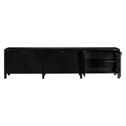 Weston Wooden Hand Rubbed Black Sideboard - LOOMLAN - Noir - Sideboards