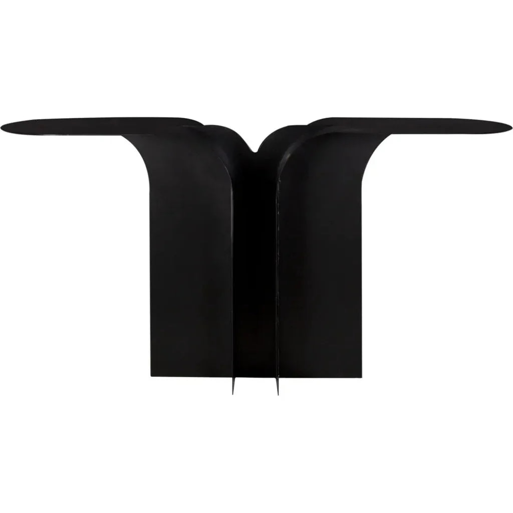 Wexler Console By Noir Black Industrial Steel - LOOMLAN - Noir - Console Tables