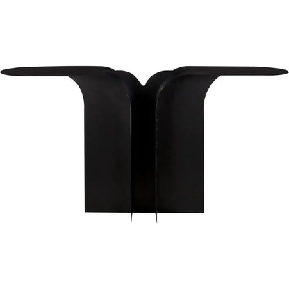 Wexler Console By Noir Black Industrial Steel - LOOMLAN - Noir - Console Tables