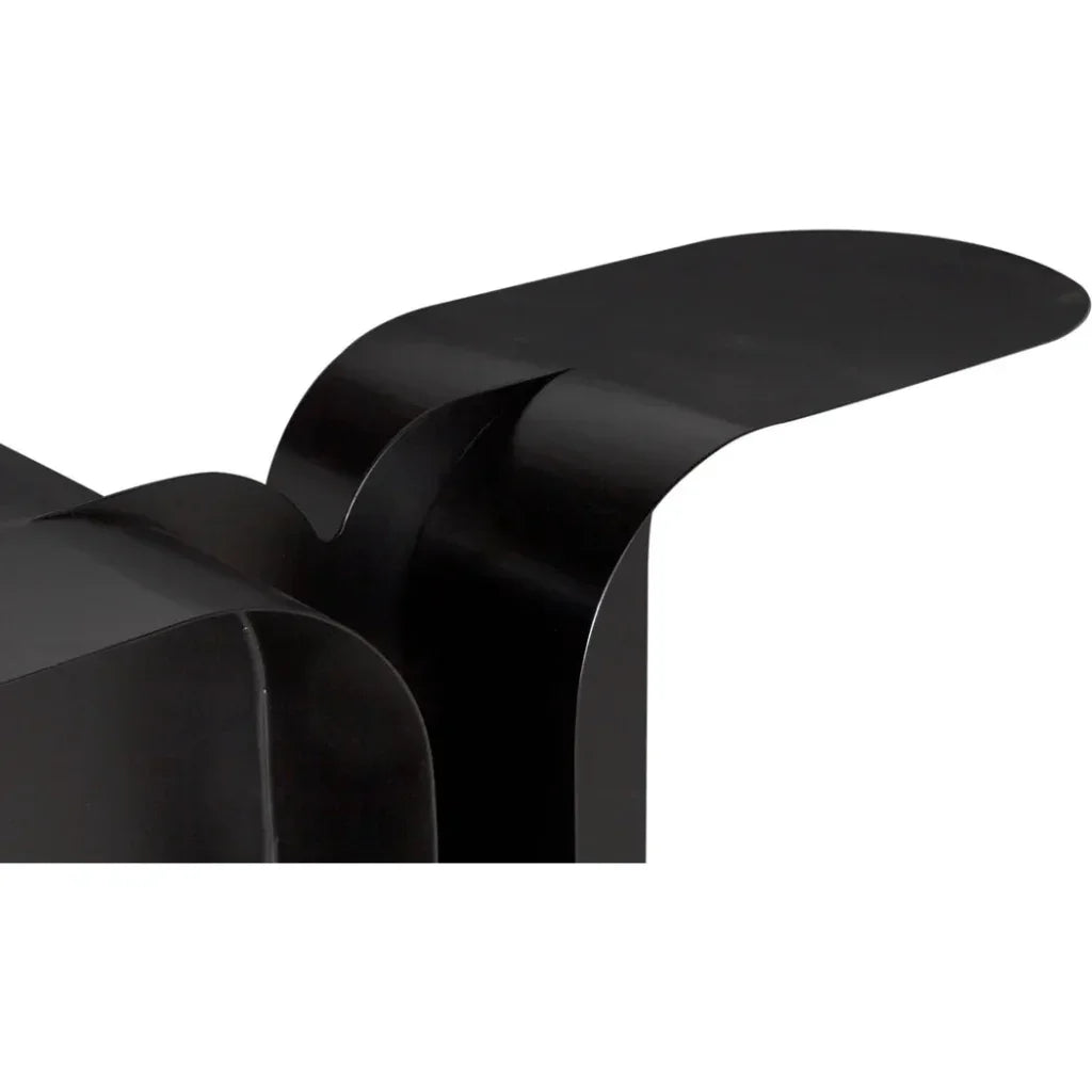 Wexler Console By Noir Black Industrial Steel - LOOMLAN - Noir - Console Tables