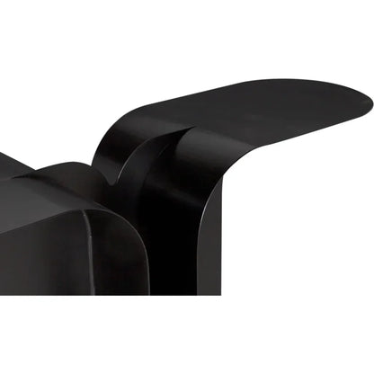 Wexler Console By Noir Black Industrial Steel - LOOMLAN - Noir - Console Tables