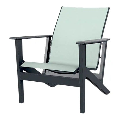Wexler Sling Chat Height Polymer Arm Chair-Outdoor Accent Chairs-Telescope-LOOMLAN