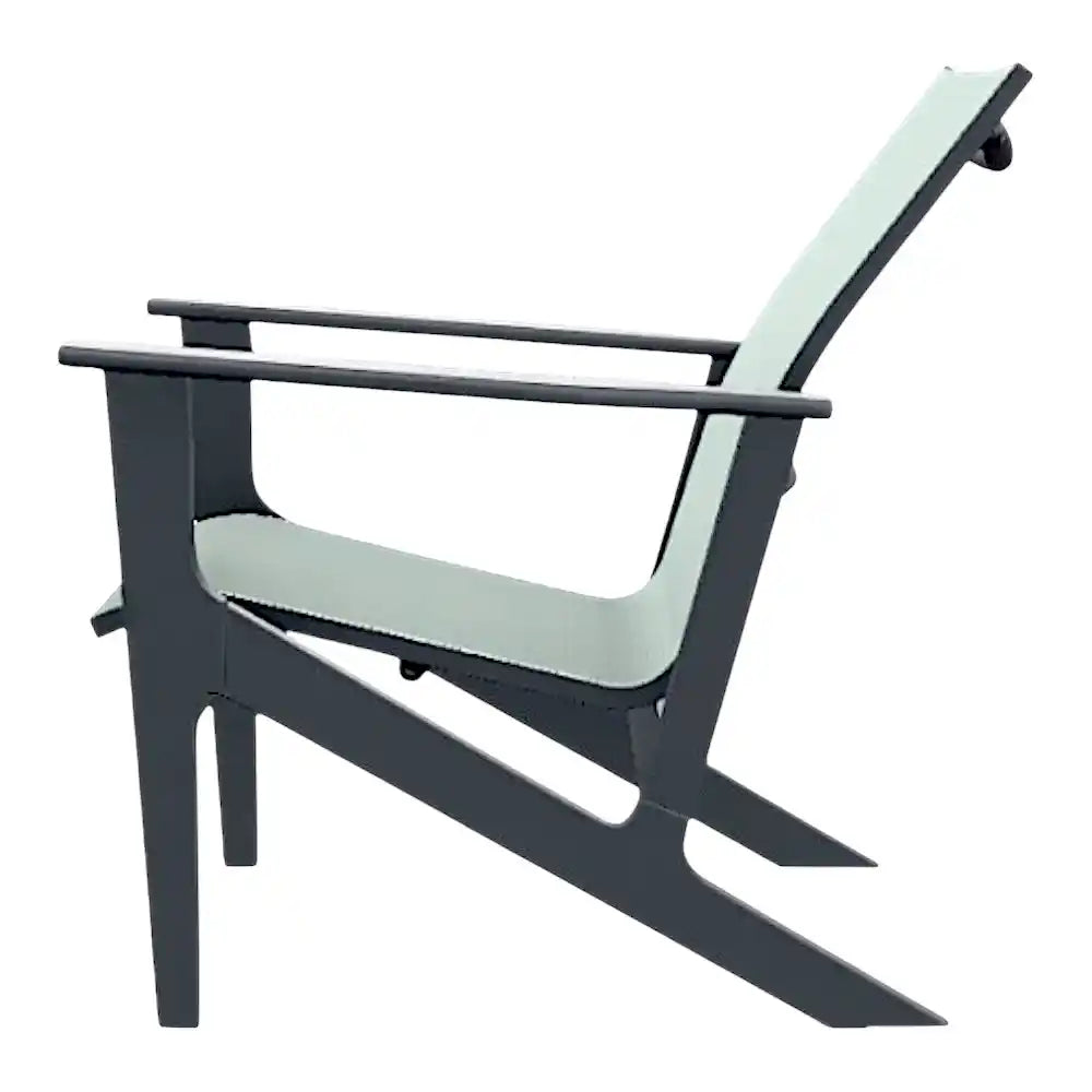 Wexler Sling Chat Height Polymer Arm Chair-Outdoor Accent Chairs-Telescope-LOOMLAN